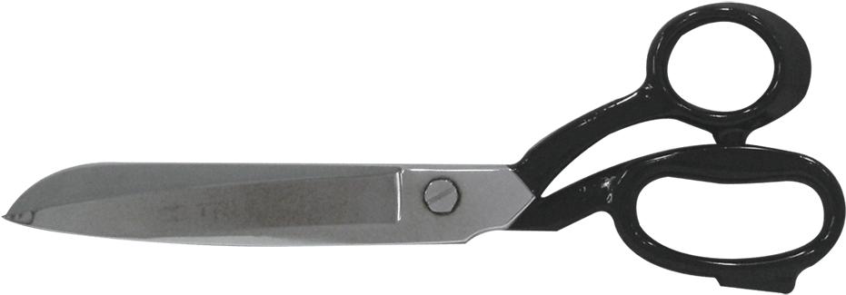 A Pair Of Scissors With A Black Handle