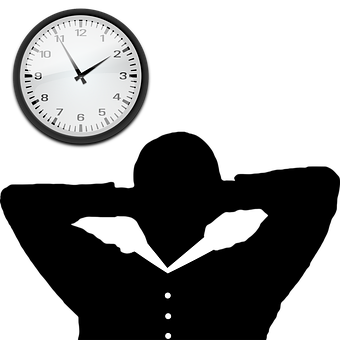 A Clock On A Black Background