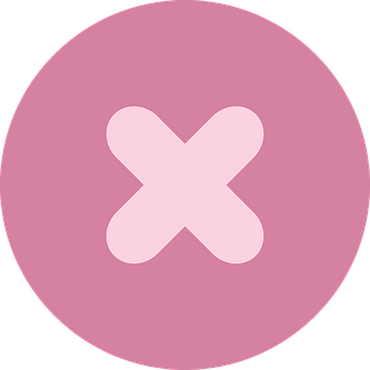A Pink X In A Circle