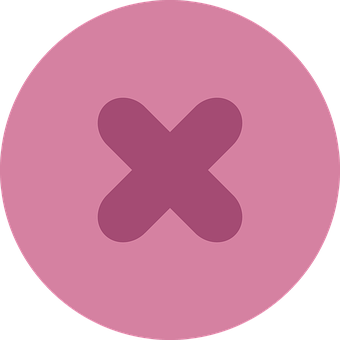A Purple X In A Circle