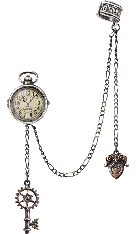 A Pocket Watch With Chain And A Heart Pendant