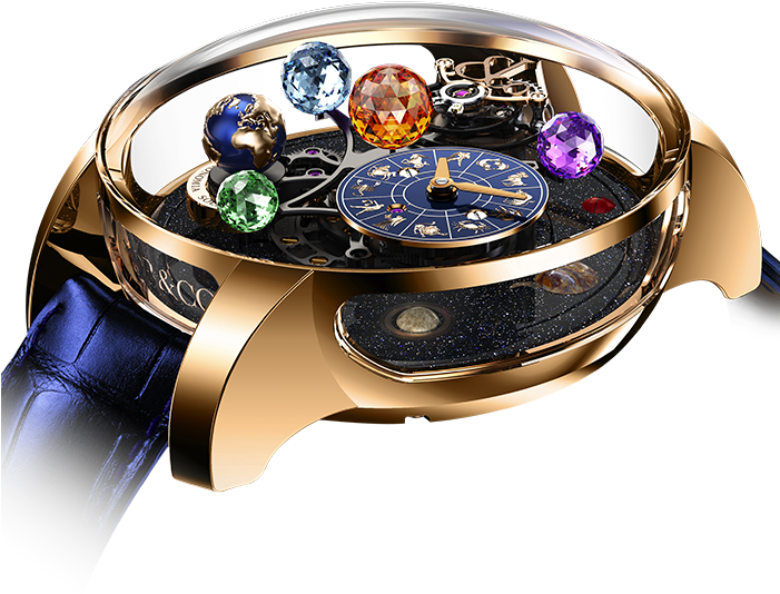 A Watch With A Multicolored Dial