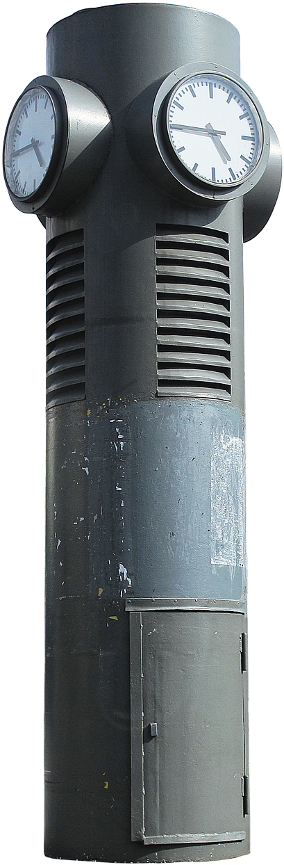 A Grey Cylindrical Object With Vent