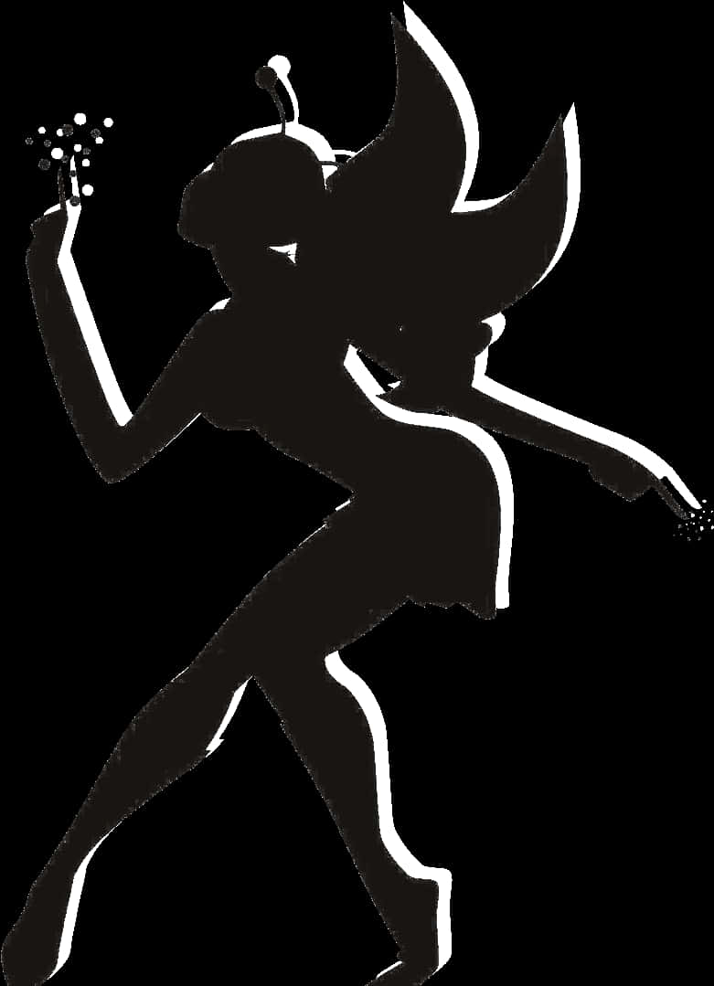 A Silhouette Of A Woman Dancing