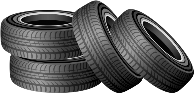 A Stack Of Tires With A Black Background