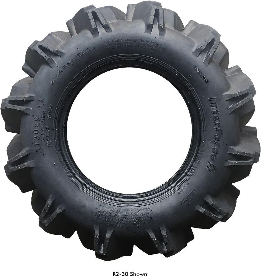 A Black Tire With Spikes