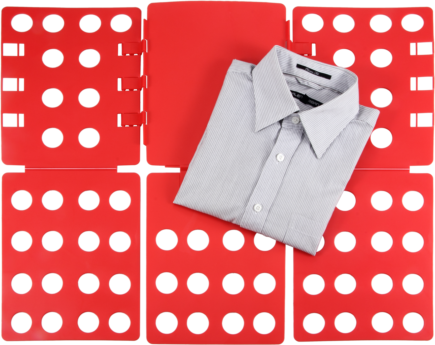 A Folded Shirt On A Red Surface