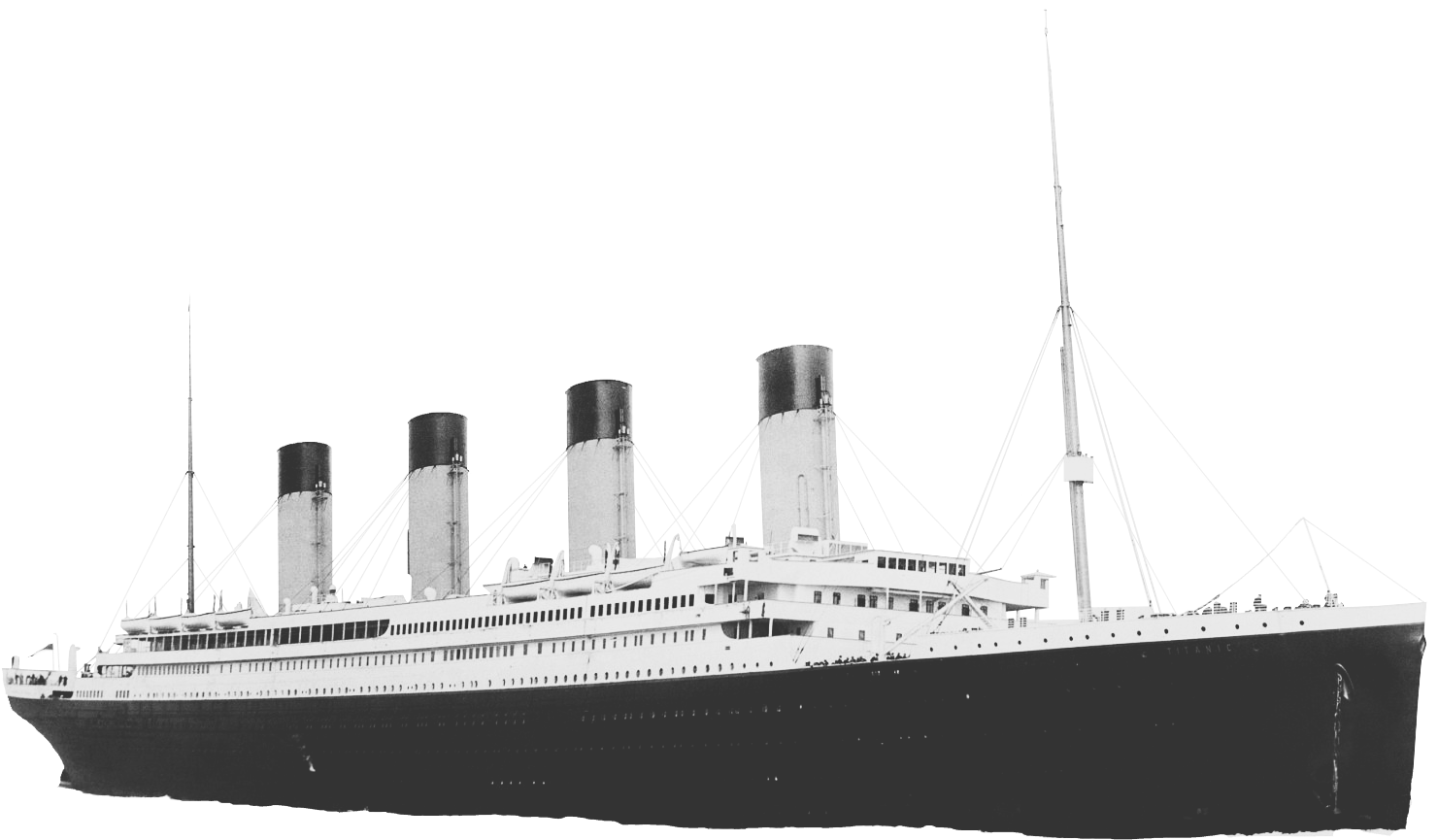 A Large Ship With Multiple Chimneys