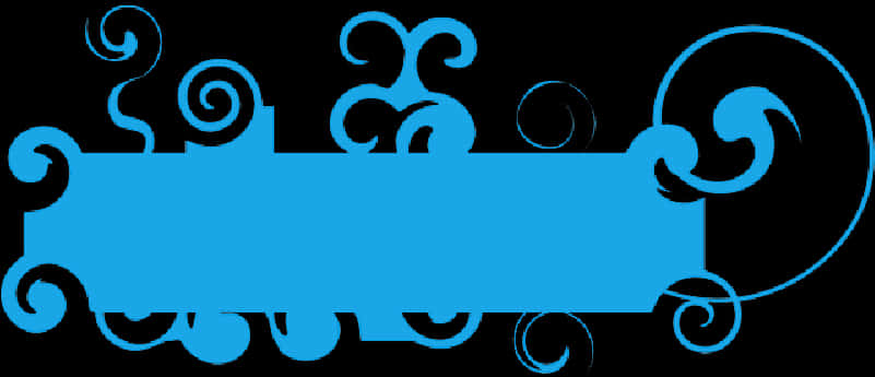 A Blue And Black Swirly Design