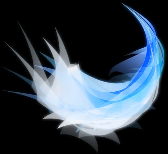 A Blue And White Swirl