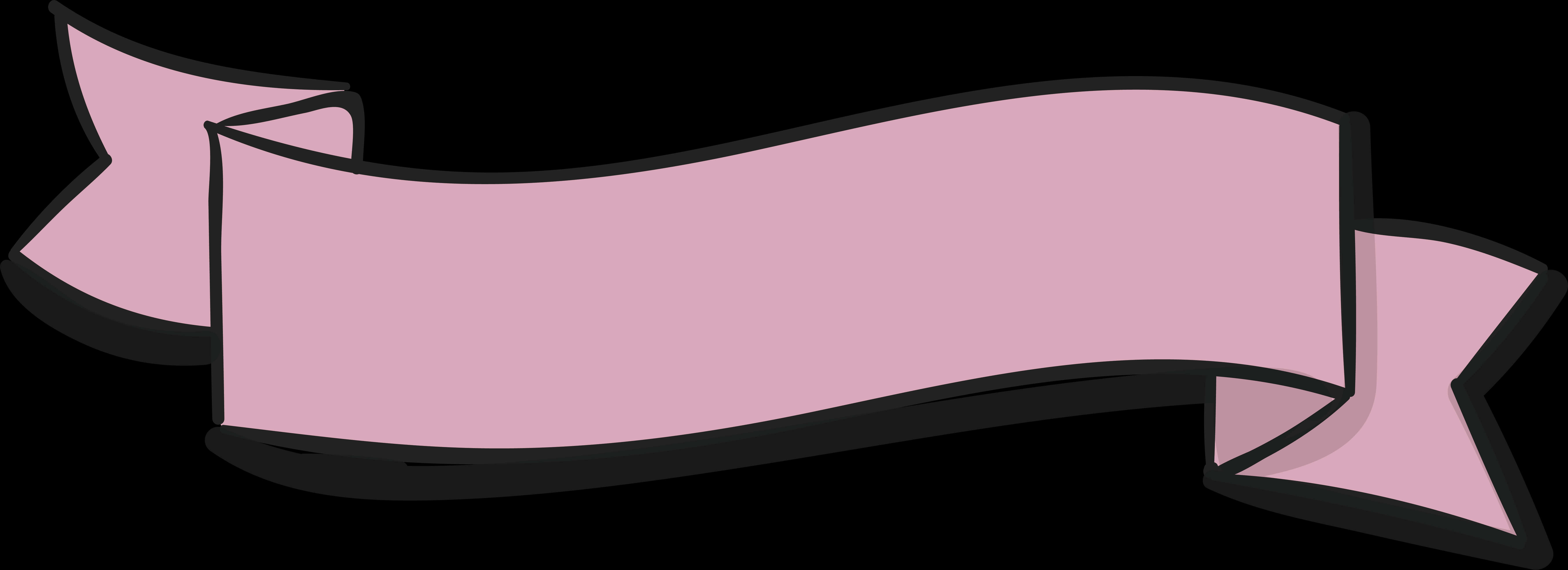 A Pink And Black Curved Object