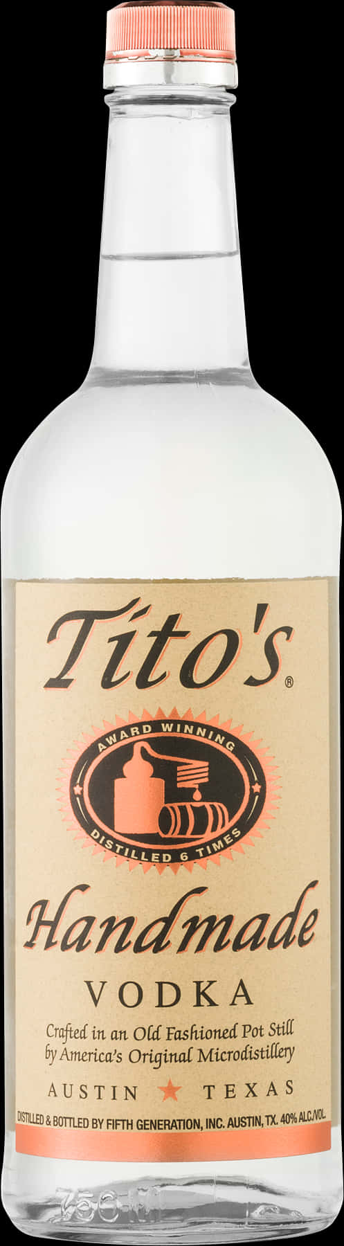 Tito's Vodka Png - Titos Vodka Bottle Transparent, Png Download