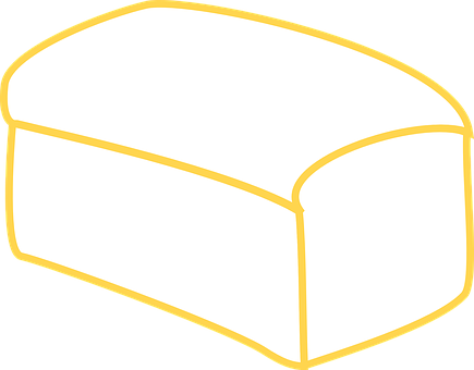 A White Rectangular Object With Yellow Edges
