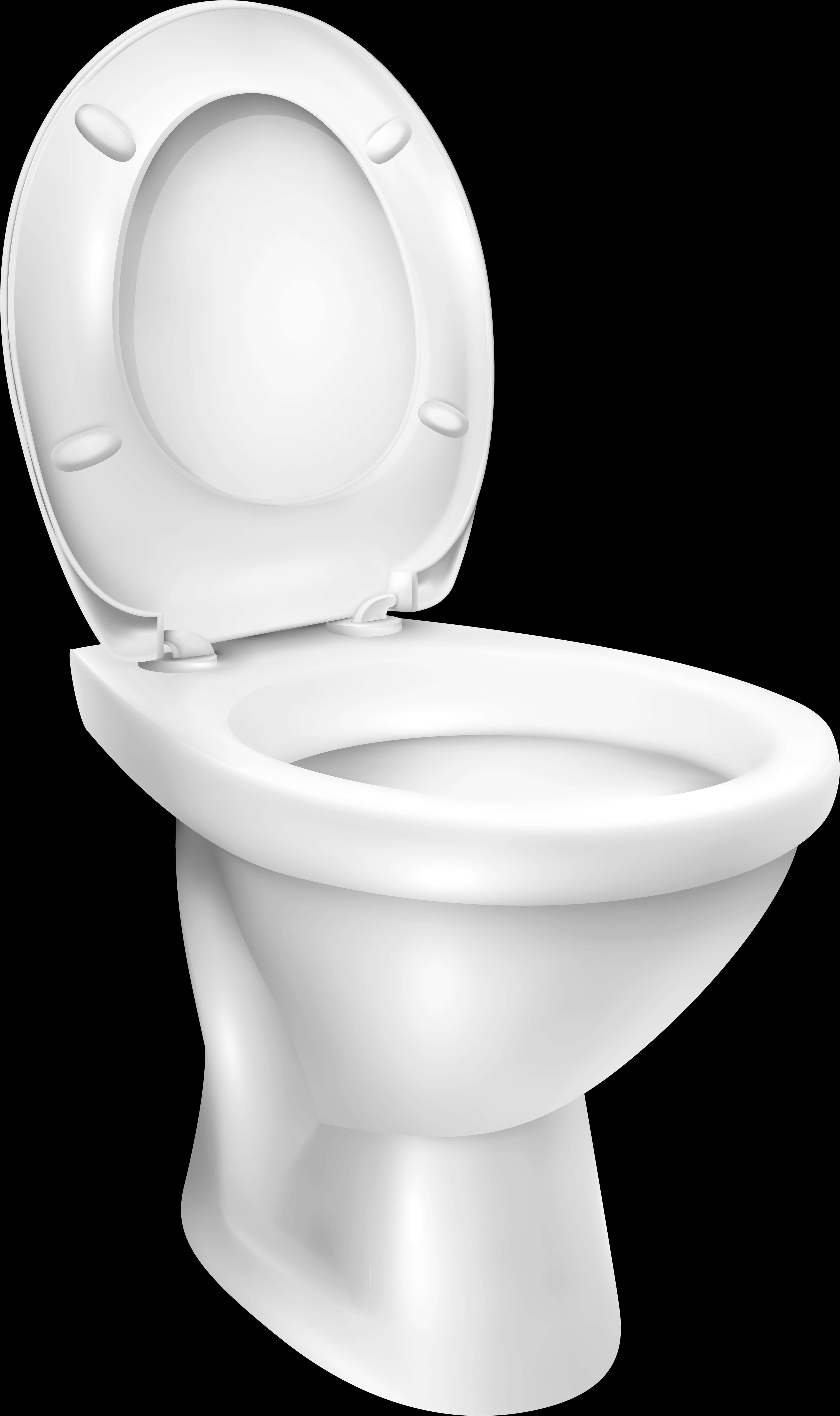 A White Toilet With The Seat Up