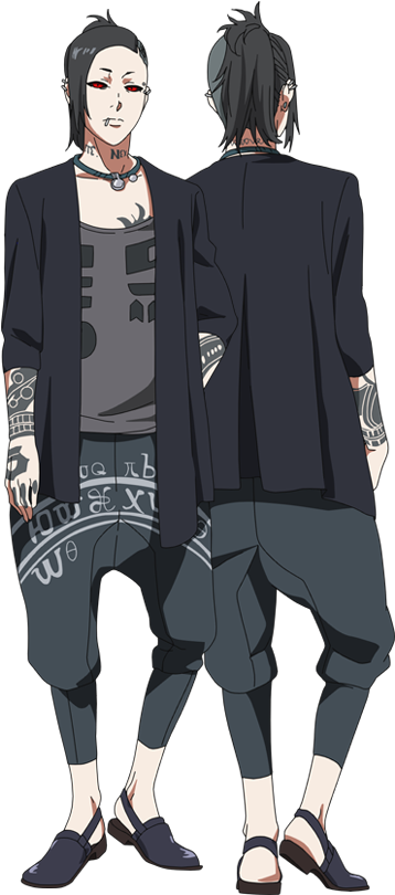 A Cartoon Of A Man With A Black Shirt And A Black Jacket