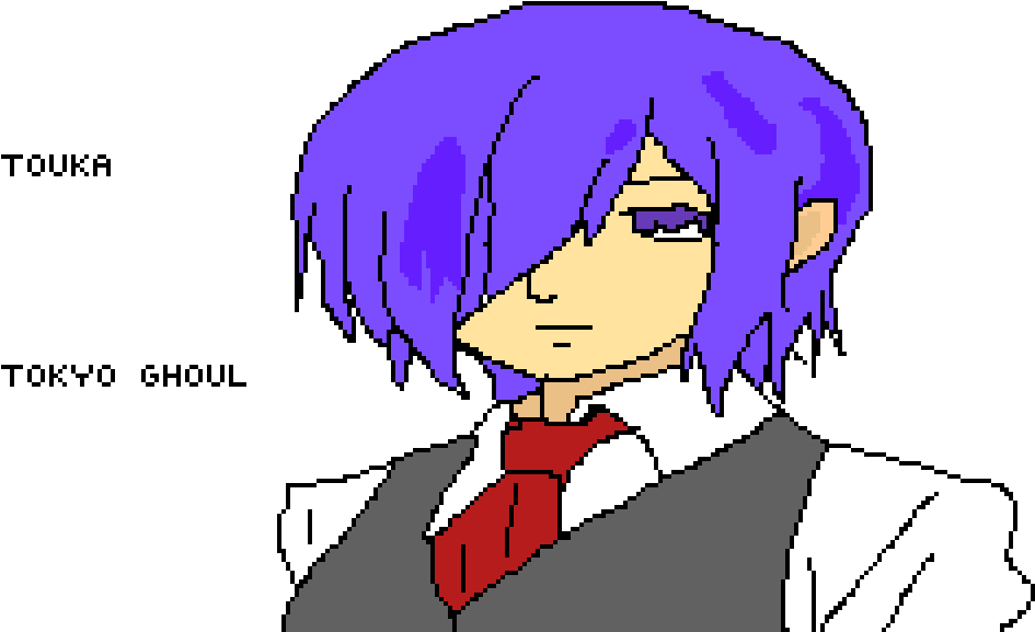 A Cartoon Of A Person With Purple Hair