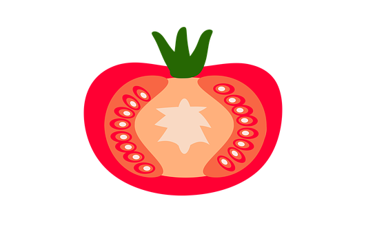 A Tomato With A White Star On It