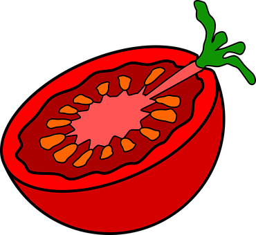 A Cartoon Of A Tomato