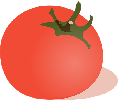 A Tomato With A Green Stem