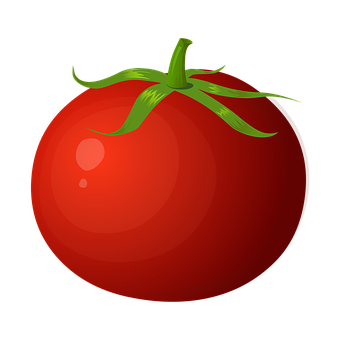 A Red Tomato With Green Leaves