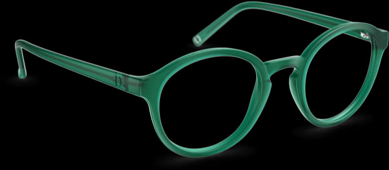 A Close-up Of A Pair Of Green Glasses