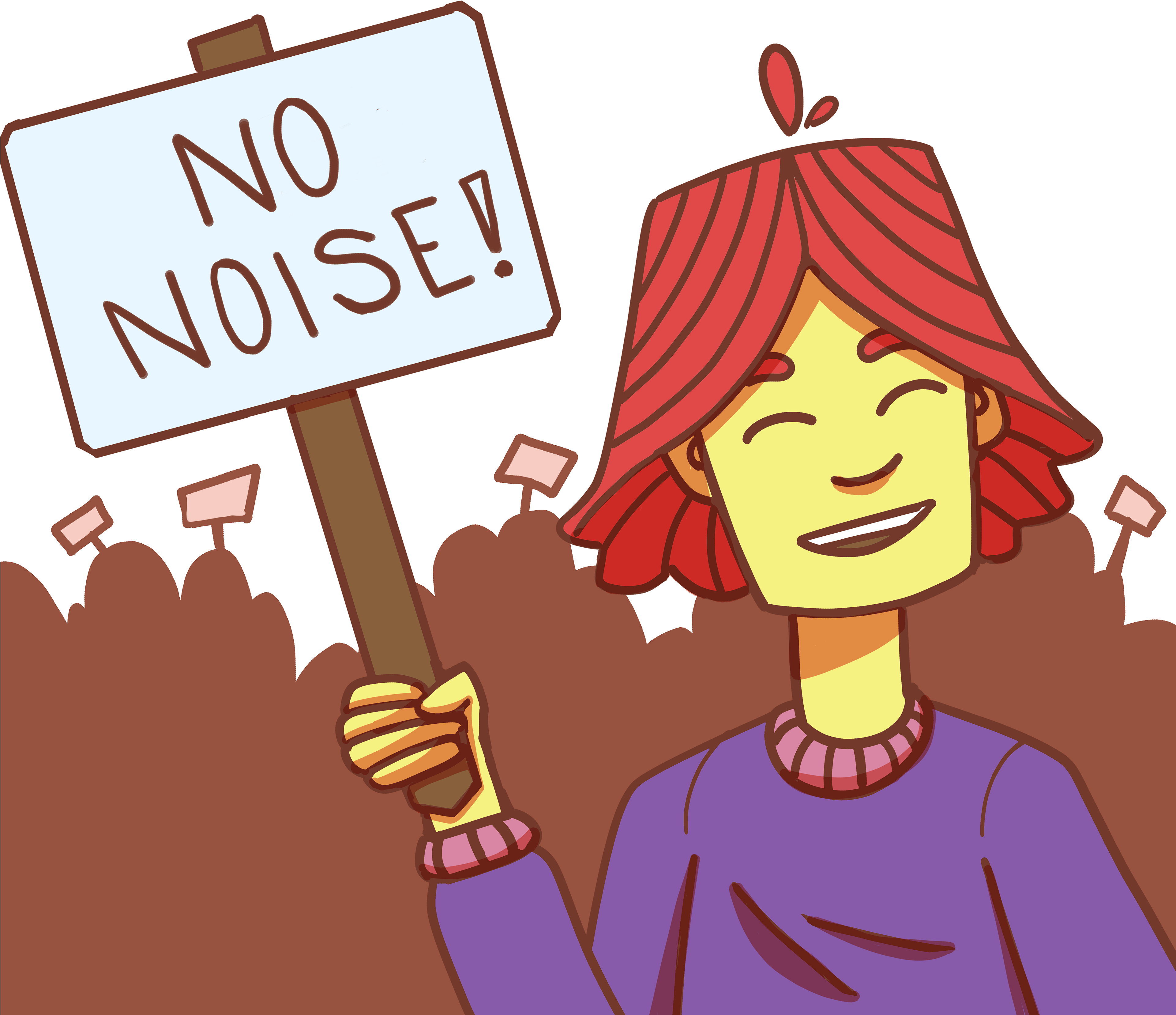 A Cartoon Of A Person Holding A Sign