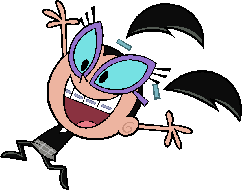 Cartoon Character With Big Eyes And Long Hair