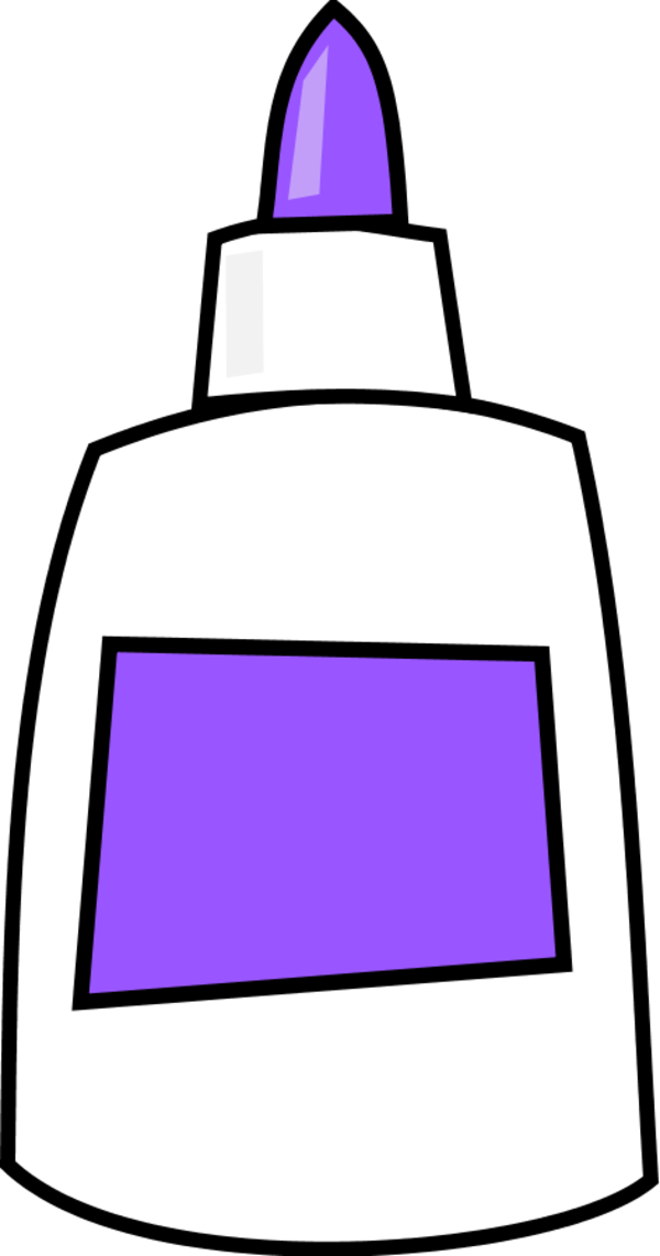 A White Bottle With A Purple Square Label