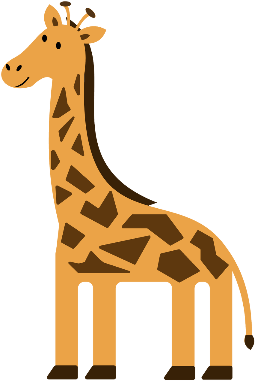 A Giraffe With Black Background