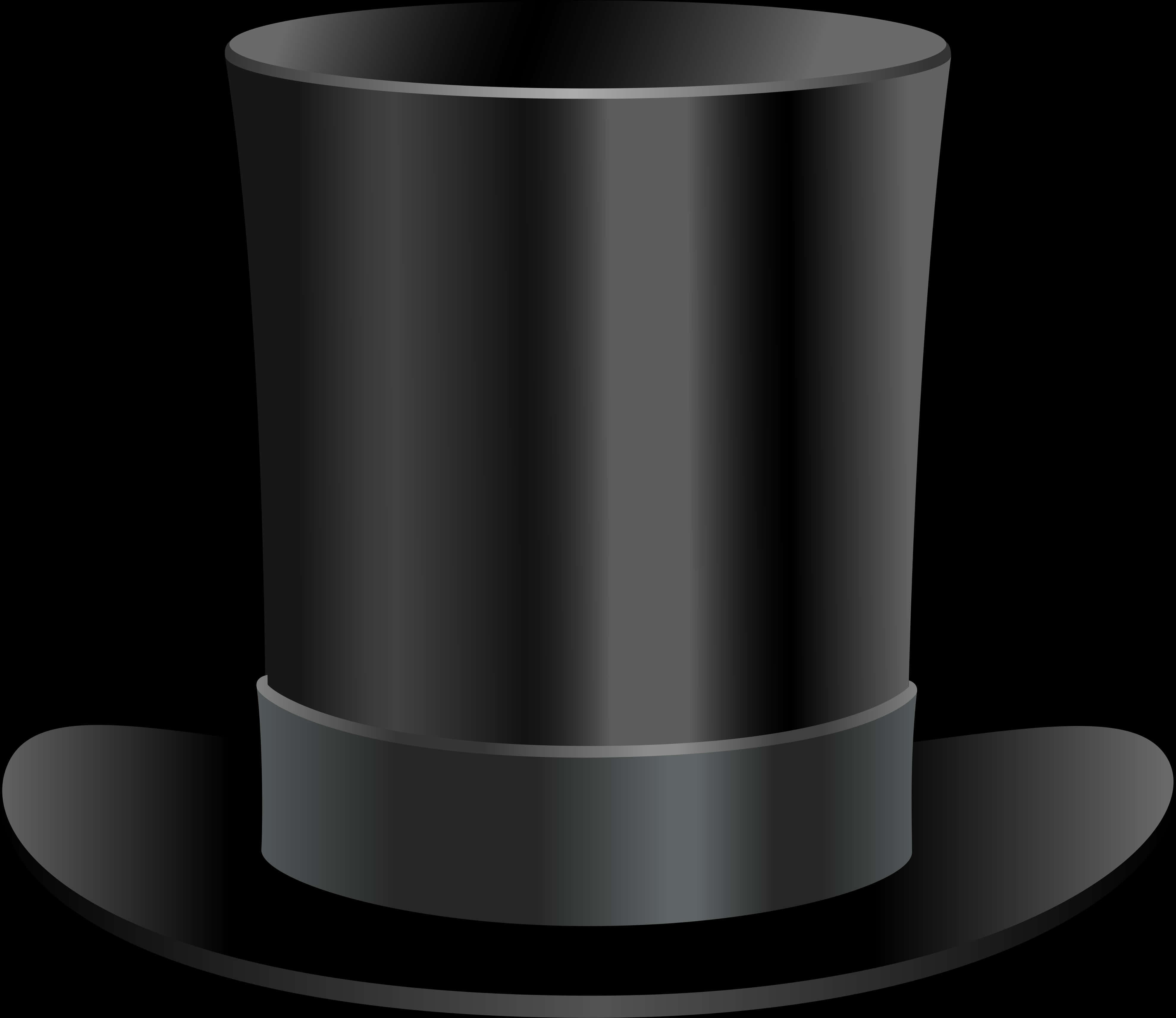 A Black Top Hat On A Black Background