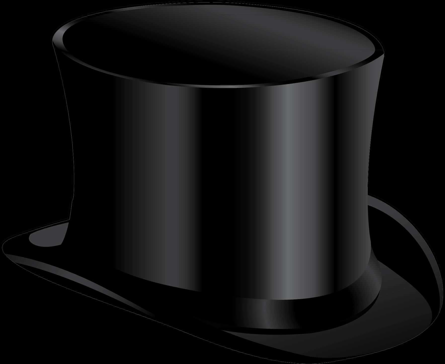 A Black Top Hat On A Black Background