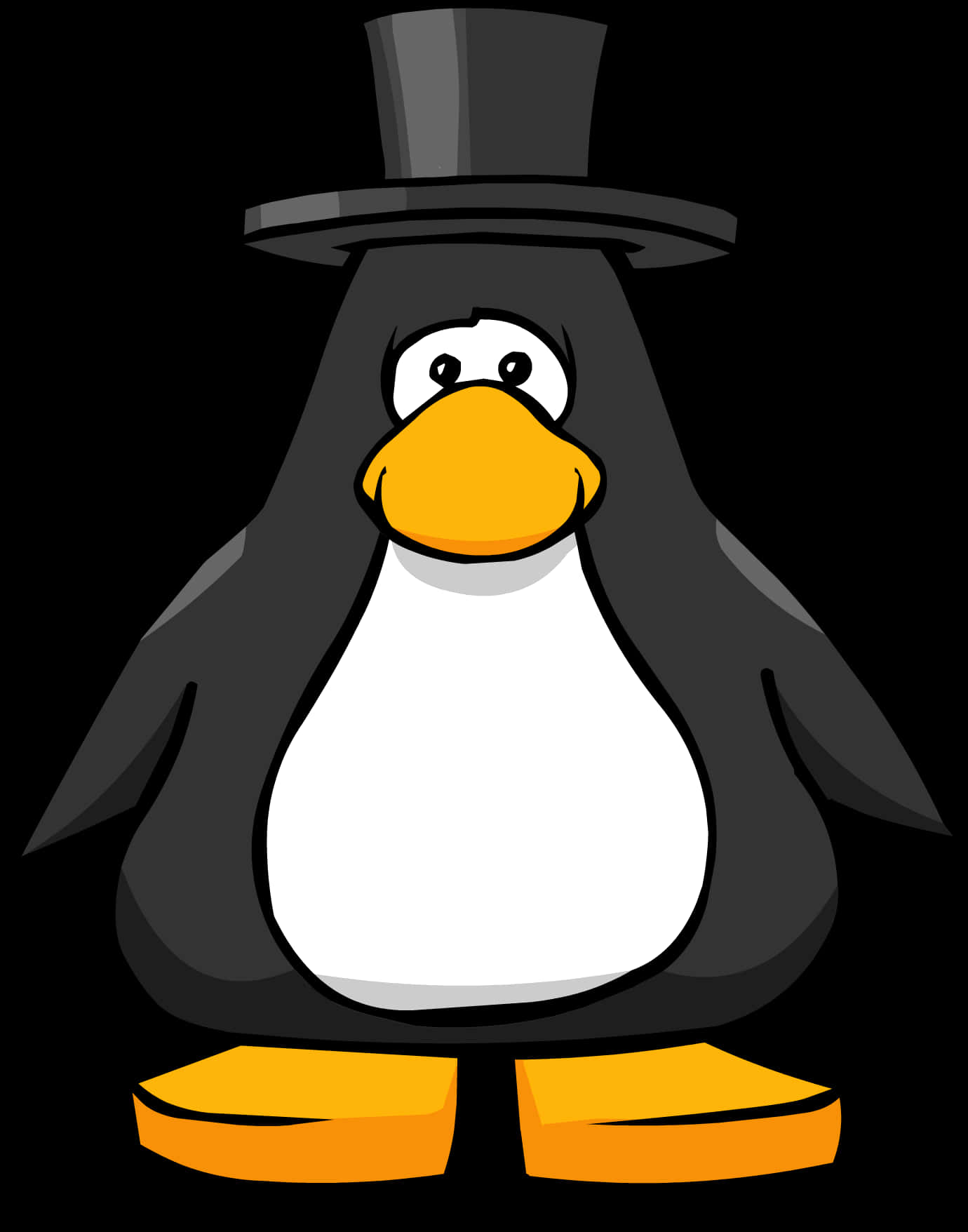 A Cartoon Penguin Wearing A Hat