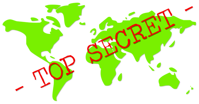 A Green World Map With Red Text