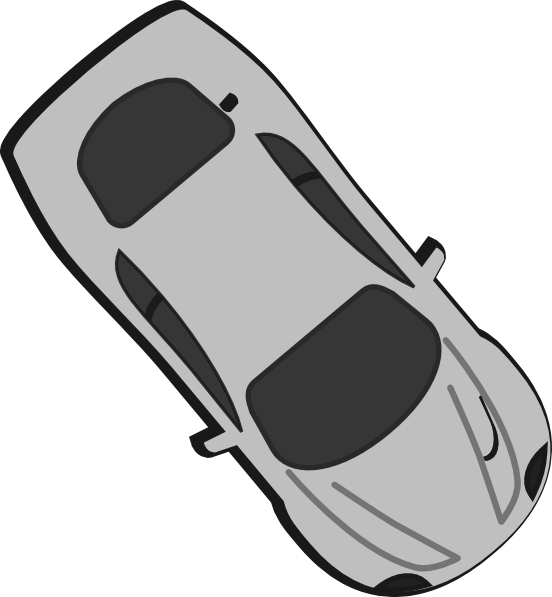 A Grey Car With Black Background