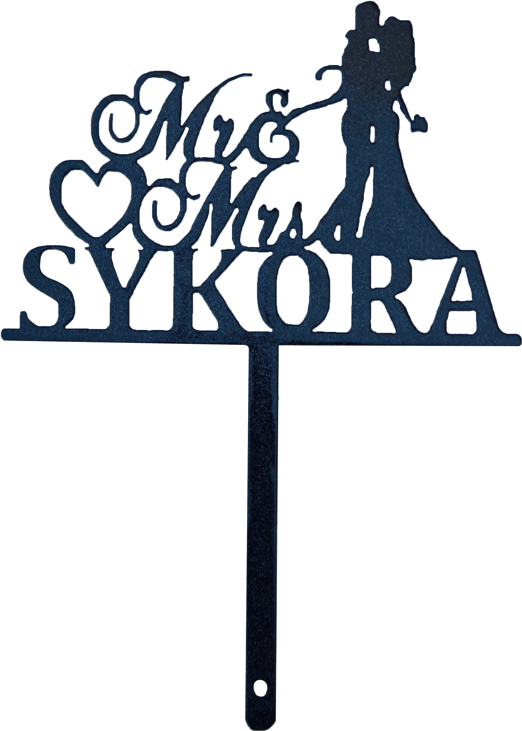 A Blue Sign With A Silhouette Of A Woman Holding A Heart And A Heart