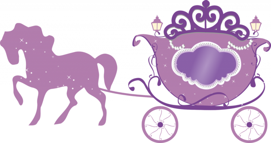 A Purple Horse Drawn Carriage