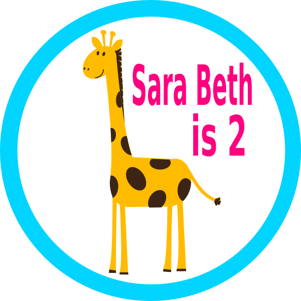A Giraffe With Text On A Circle