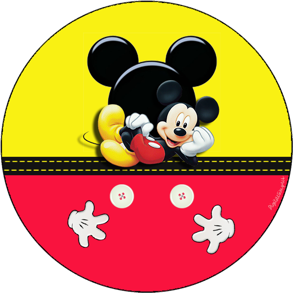 A Cartoon Character On A Circle
