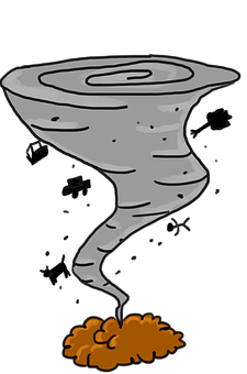 A Drawing Of A Tornado