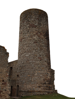 A Stone Tower With A Black Background