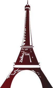 A Tall Tower With A Black Background With Eiffel Tower In The Background