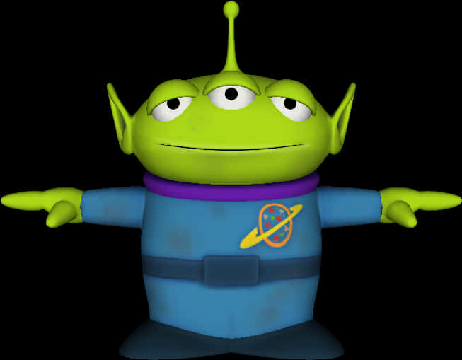 Download A Cartoon Alien With Three Eyes [100% Free] - FastPNG