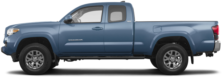 A Blue Truck With A Black Background