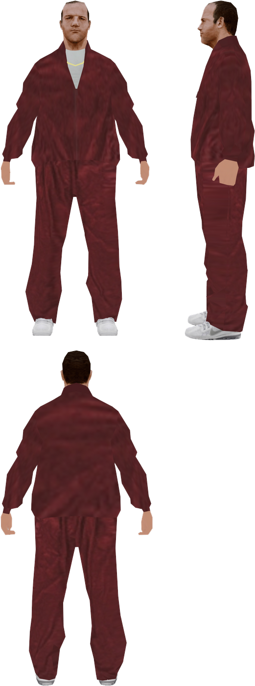 A Man In Red Pants And White Shoes