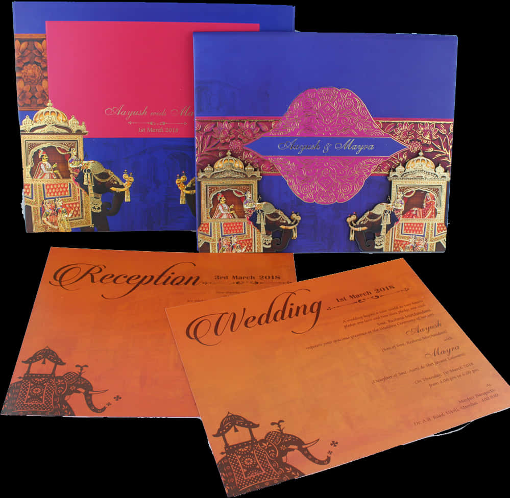Traditional Indian Wedding Card Vibrant Colors