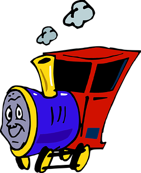 A Cartoon Of A Train
