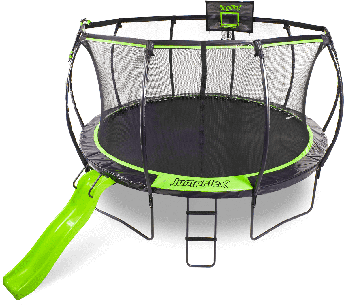 A Trampoline With A Slide