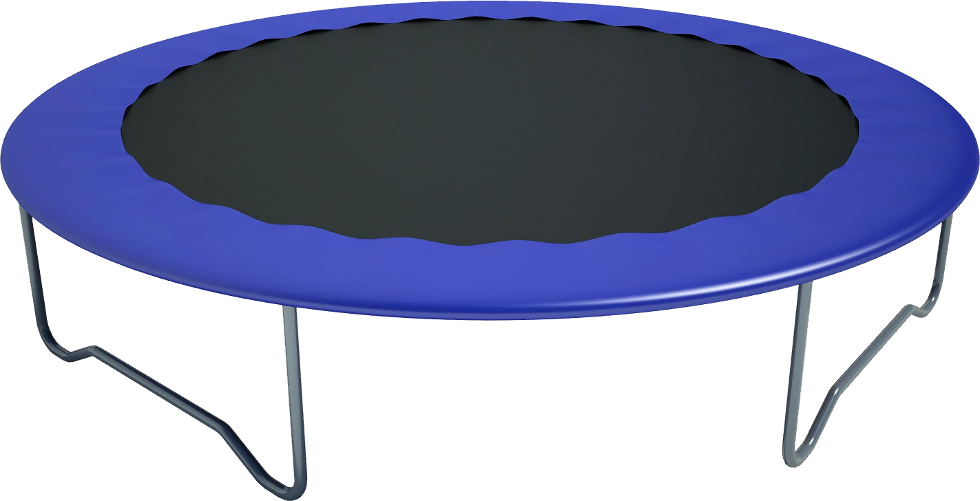 A Blue And Black Trampoline