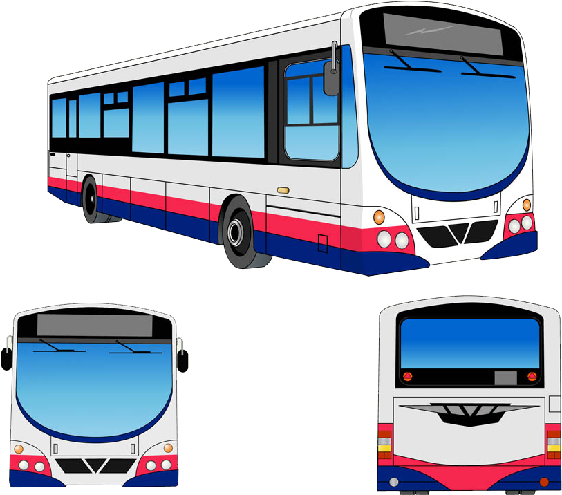 Transit Bus Public Transport Clip Art - Clipart Public Bus, Hd Png Download