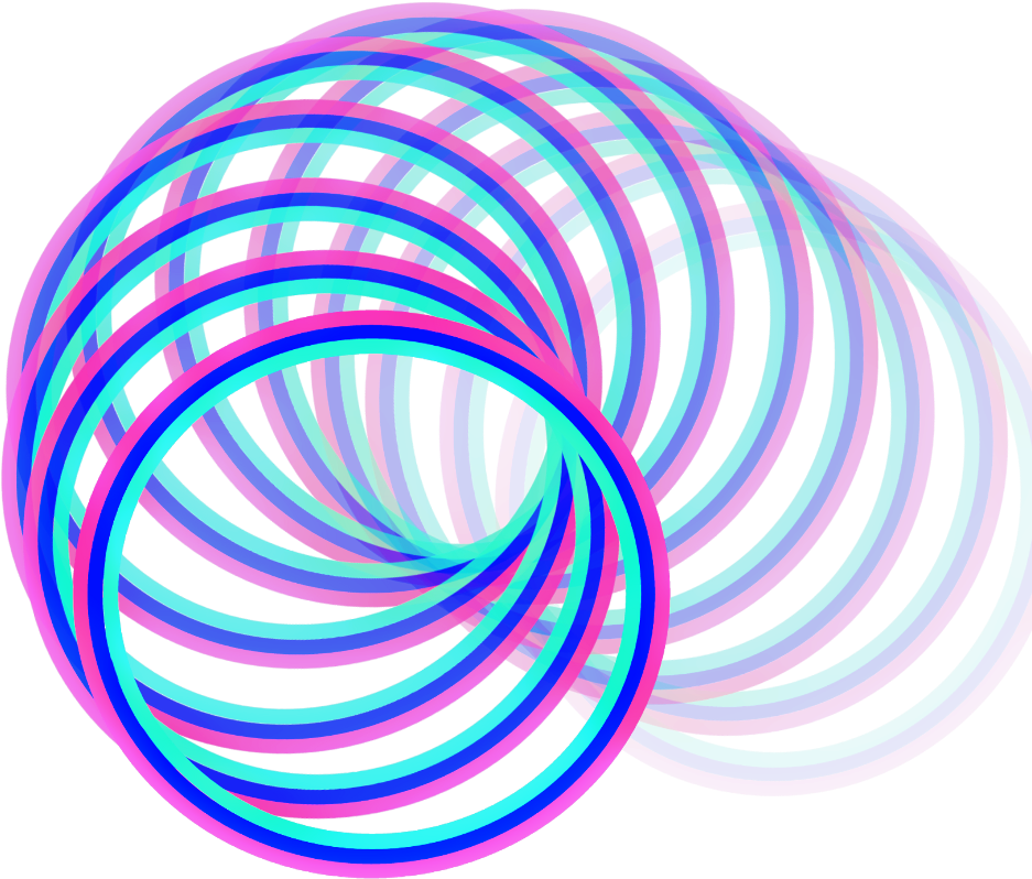 A Colorful Rings In A Black Background